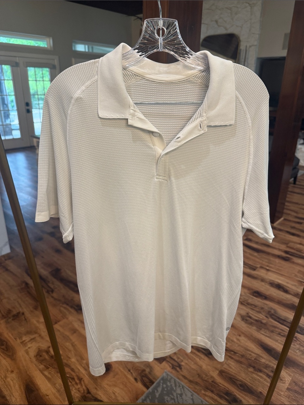 lululemon athletica Cream Short Sleeve Polo